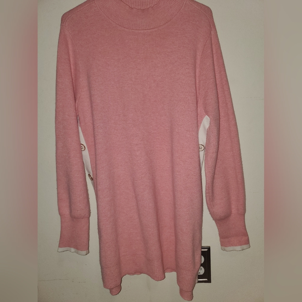Chico's Blush Pink Cozy Knit Sweatshirt